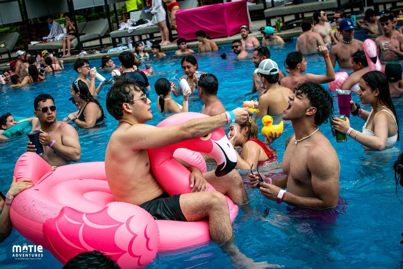 MATIE group enjoying a pool party in Vallarta